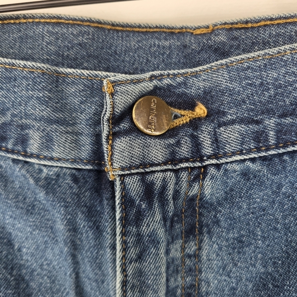 Carhartt NWT Work Fit Men's Blue Denim Carpenter Jeans Size 42x30 - Picture 2 of 8